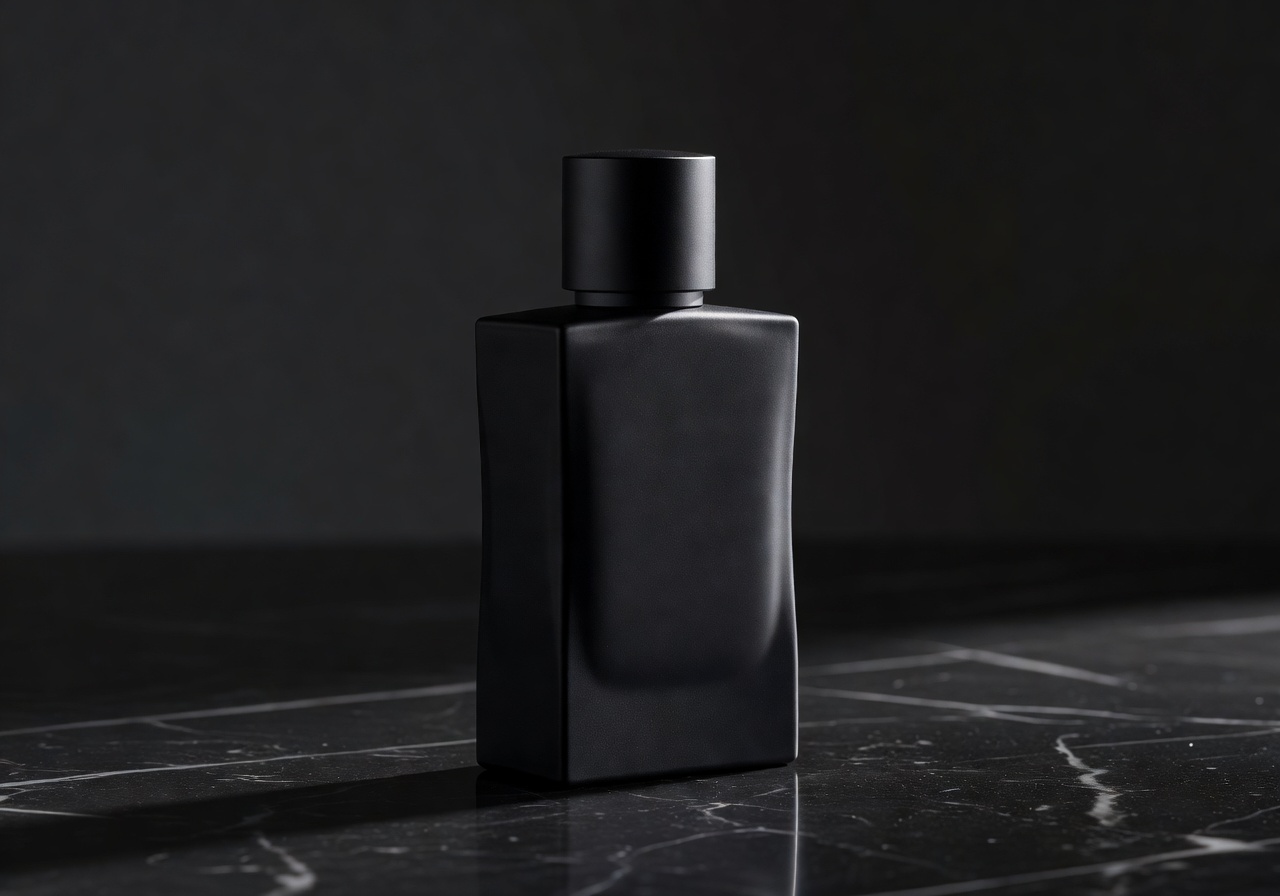 Black elegant perfume bottle for men