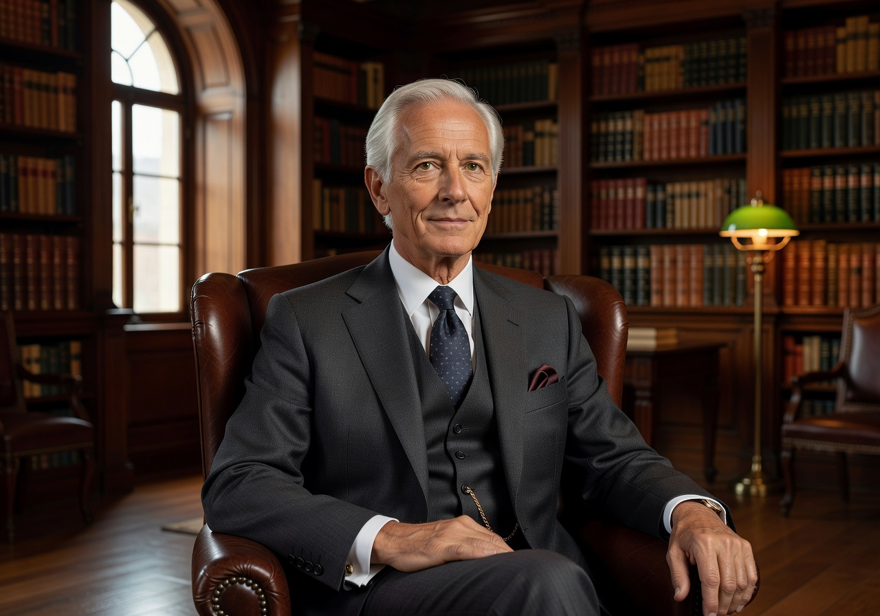 Distinguished gentleman in suit portrait