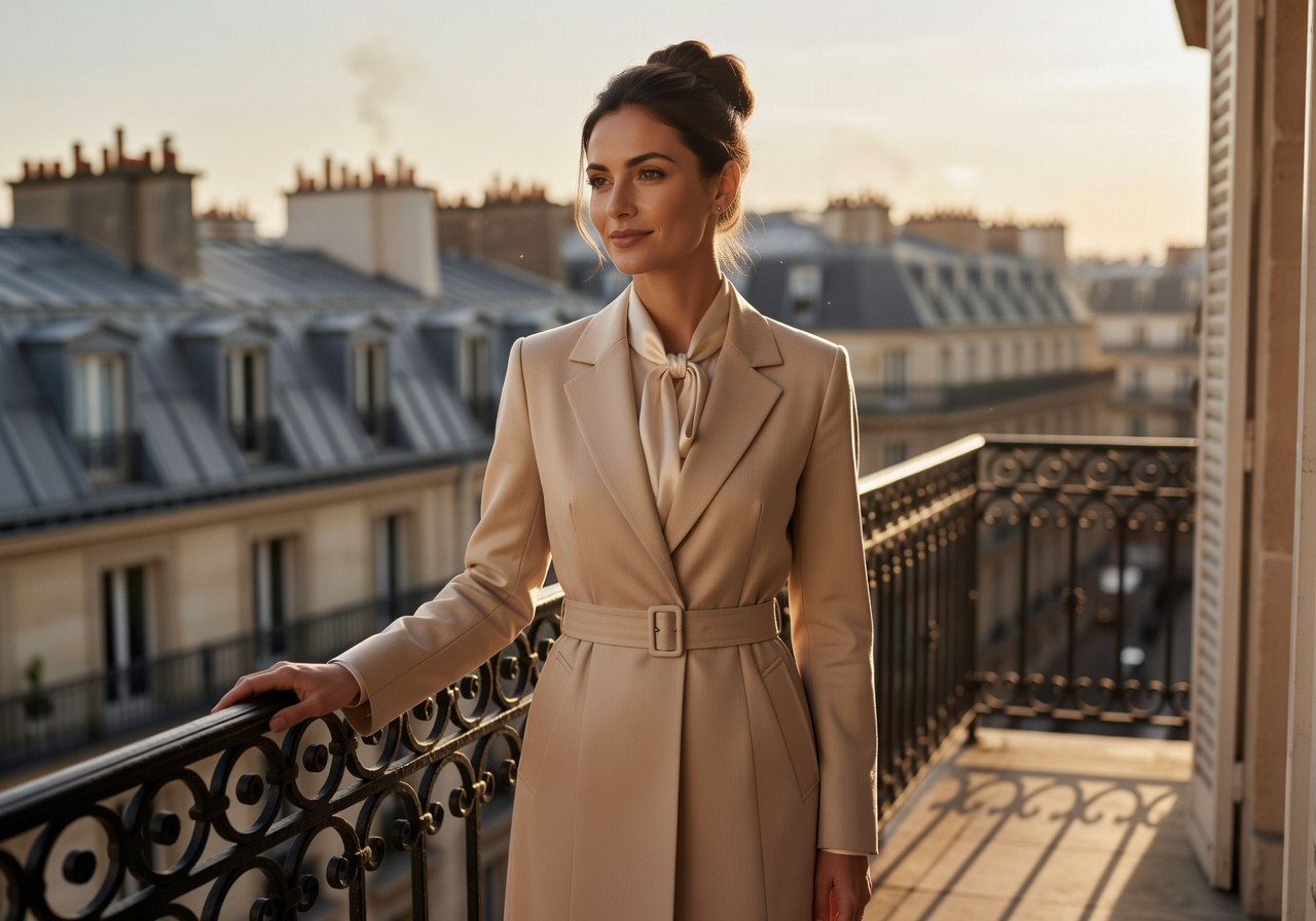 Elegant Parisian woman portrait