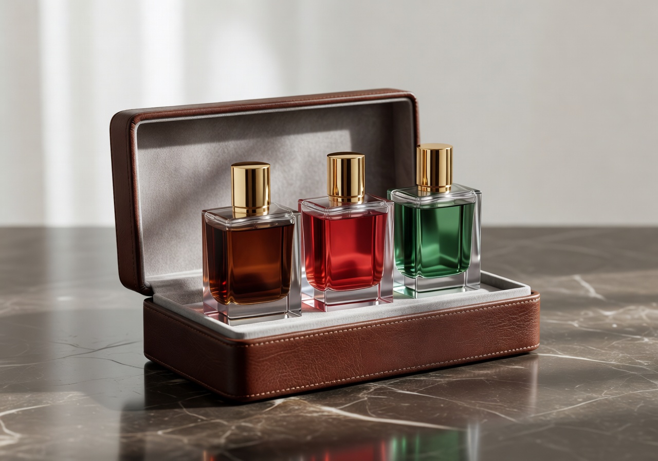 Luxury travel perfume set
